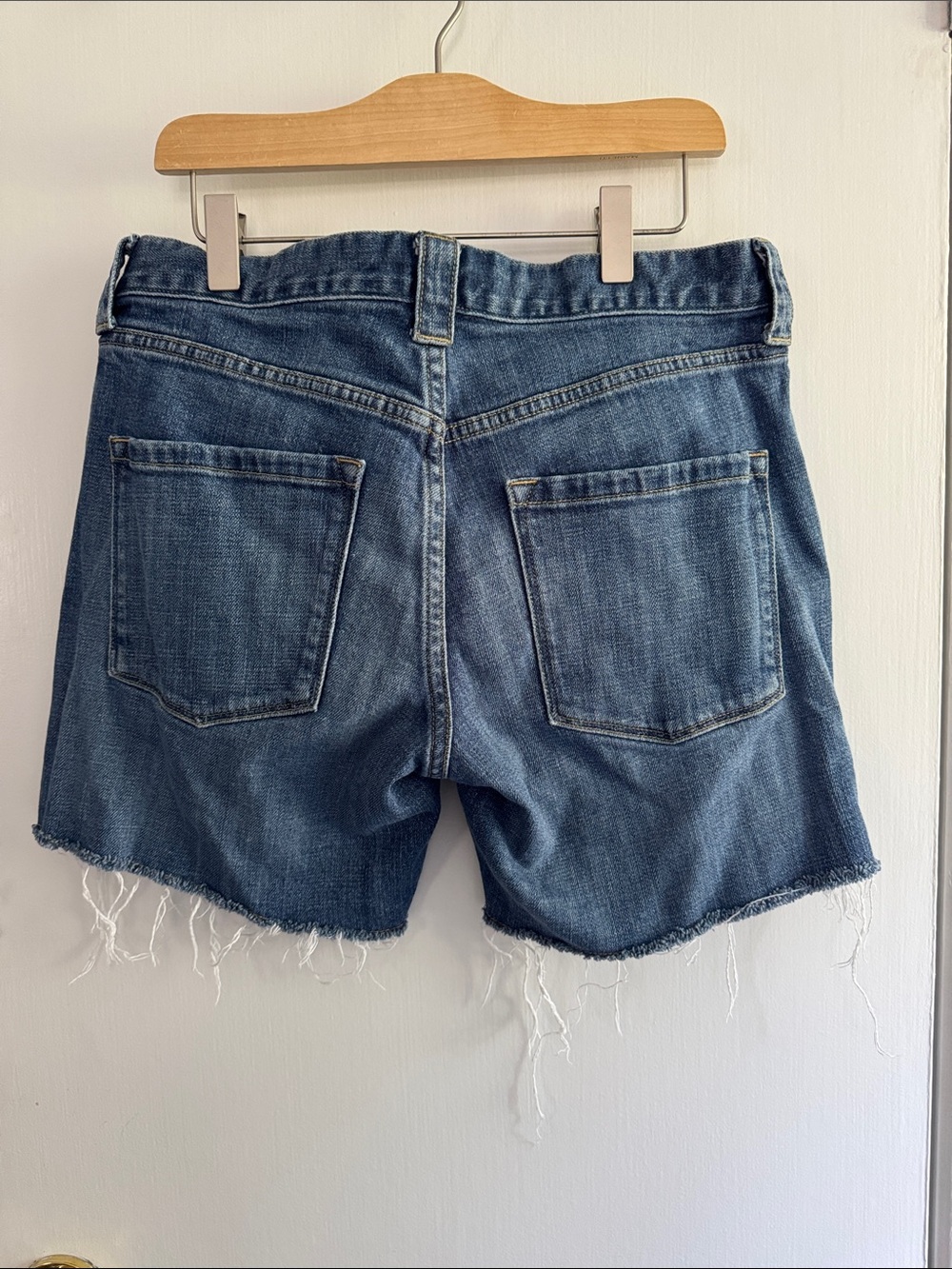 J. Crew Distressed Denim Cutoff Shorts - Medium Blue - Picture 3 of 5